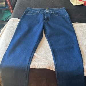 Lee Regular Fit Blue Denim Jeans with Gold Logo Tag